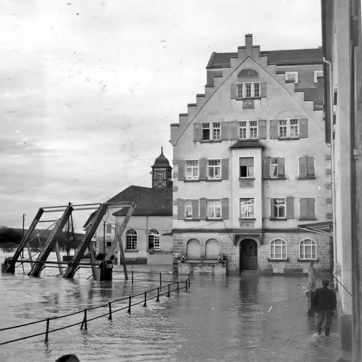 1946: Hochwasser (Quelle: Lore und Erich Bader)