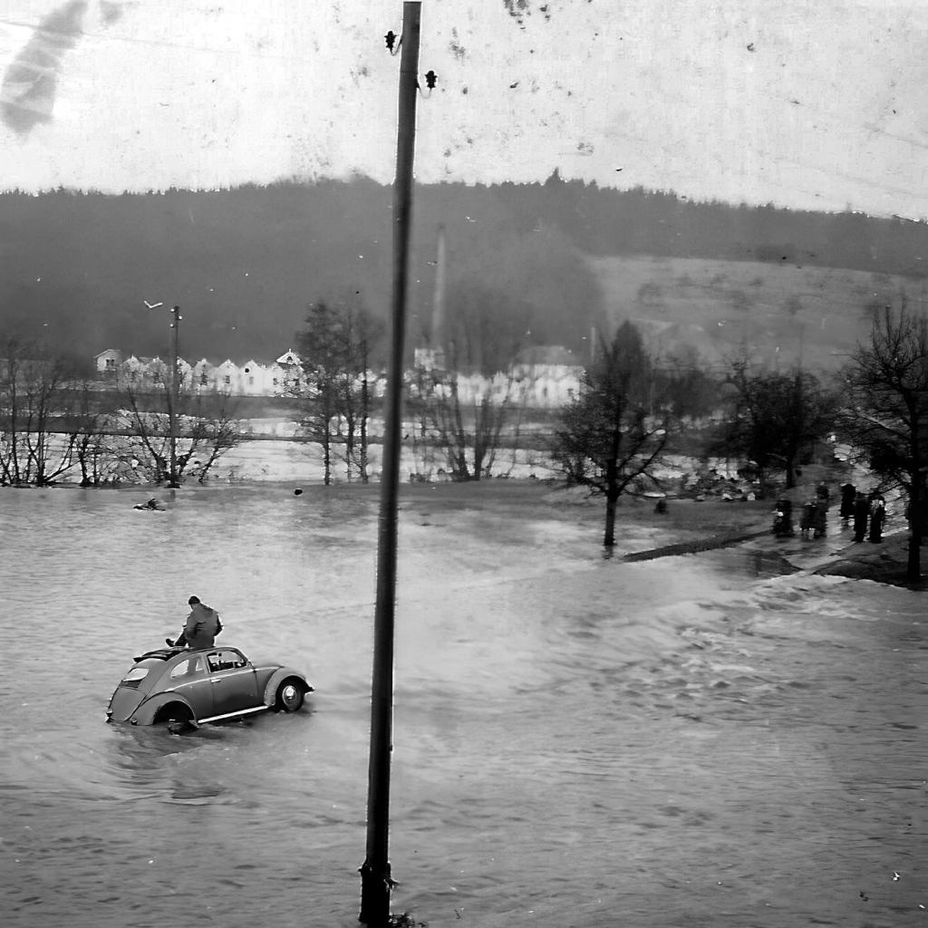 1955: Hochwasser (Quelle: Familie Fickeisen)