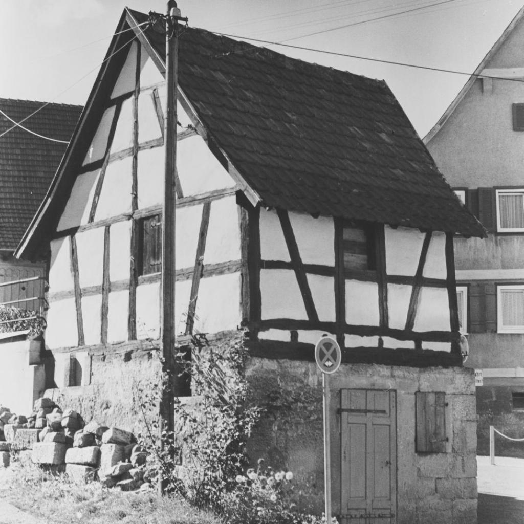 1980: Fachwerkhaus, Nebengebäude Wilhelm Knecht (Quelle: Zvonko Zebic)
