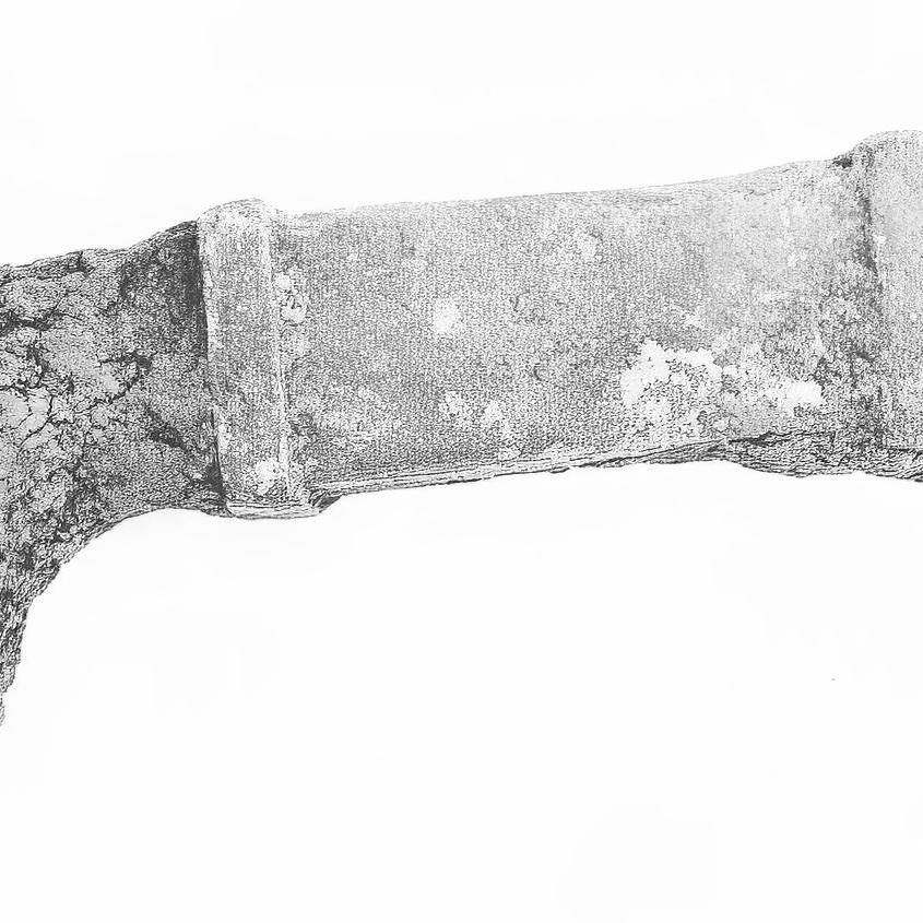 1962: römisches Artefakt gefunden an der Ausgrabung des römischen Gutshofs im Lachenhau (heute Kreuzung Keltenstraße und Hallstattstraße) (Quelle: Walter Brants)