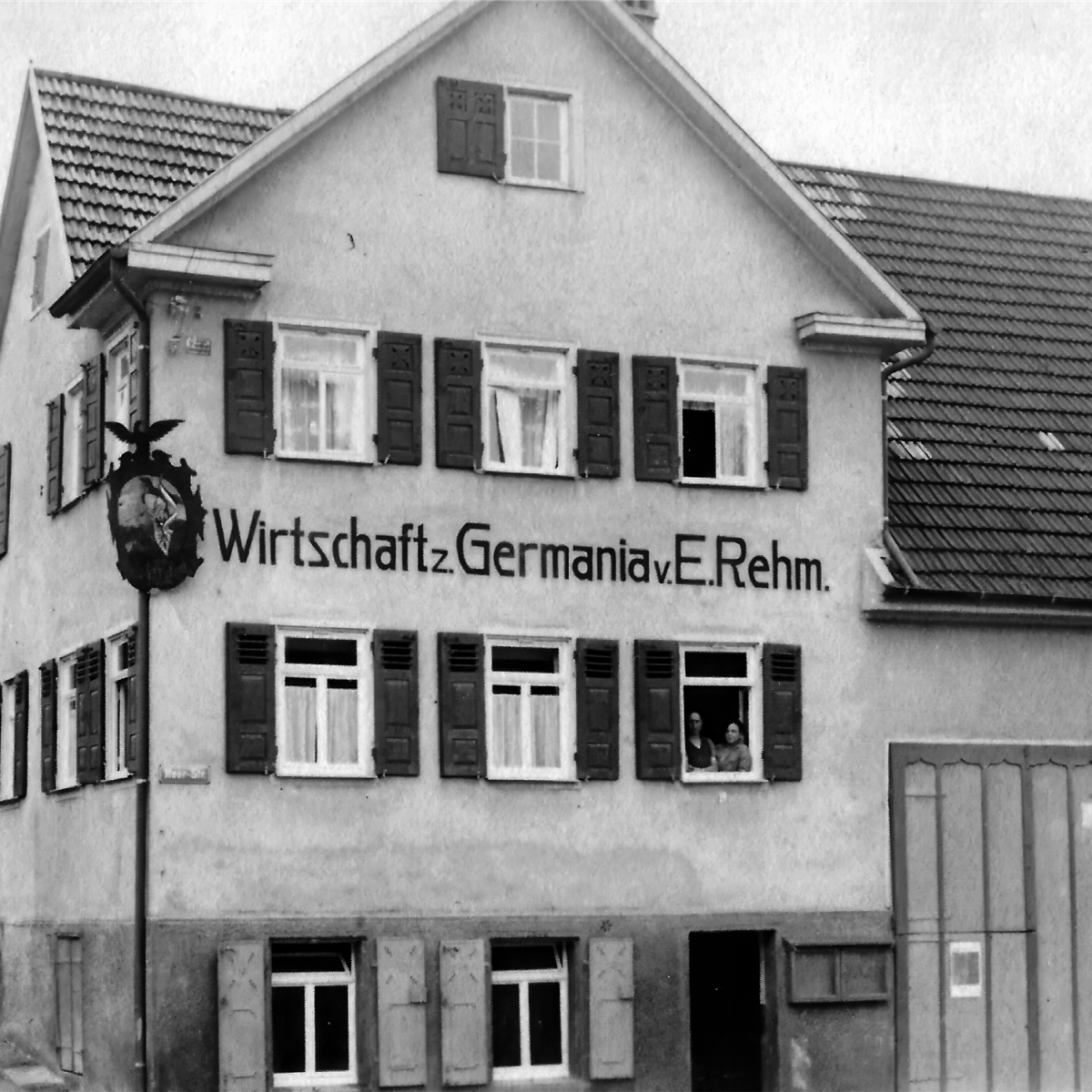 1934 Gasthaus Germania mit Kegelbahn (Quelle: Manfred Knecht)