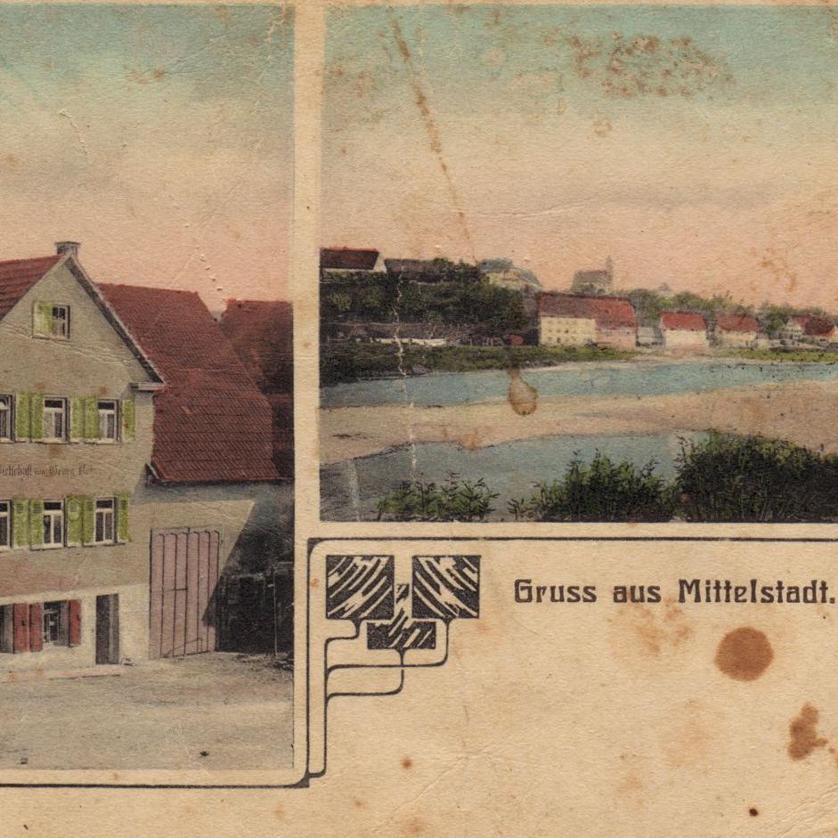????: Postkarte aus Mittelstadt (Quelle: Familie Kern)