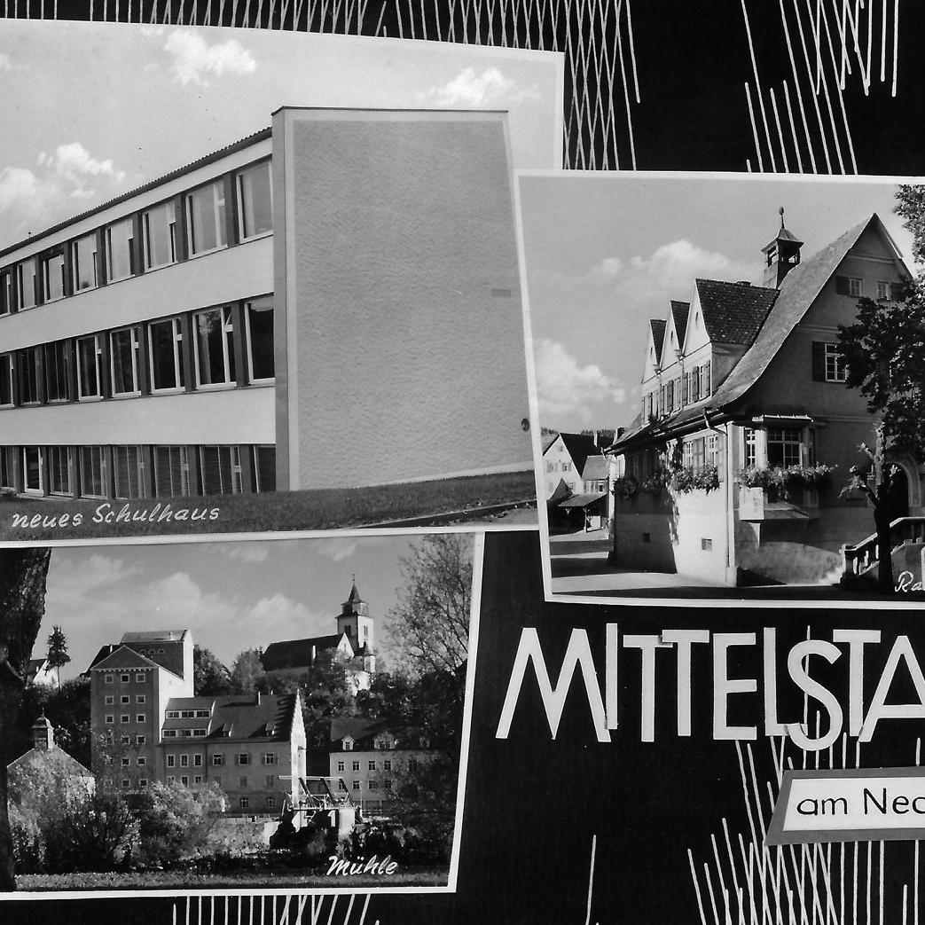 ????: Postkarte Mittelstadt am Neckar im Kreis Reutlingen (Quelle: Manfred Knecht)